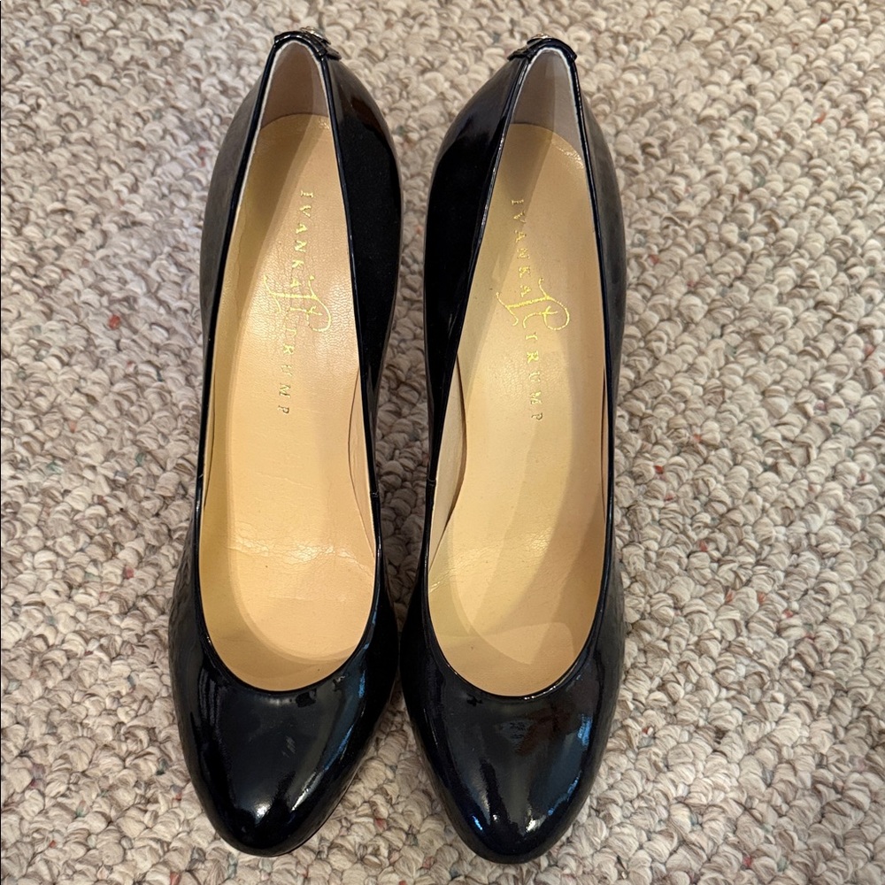Ivanka Trump Glossy Black Heels